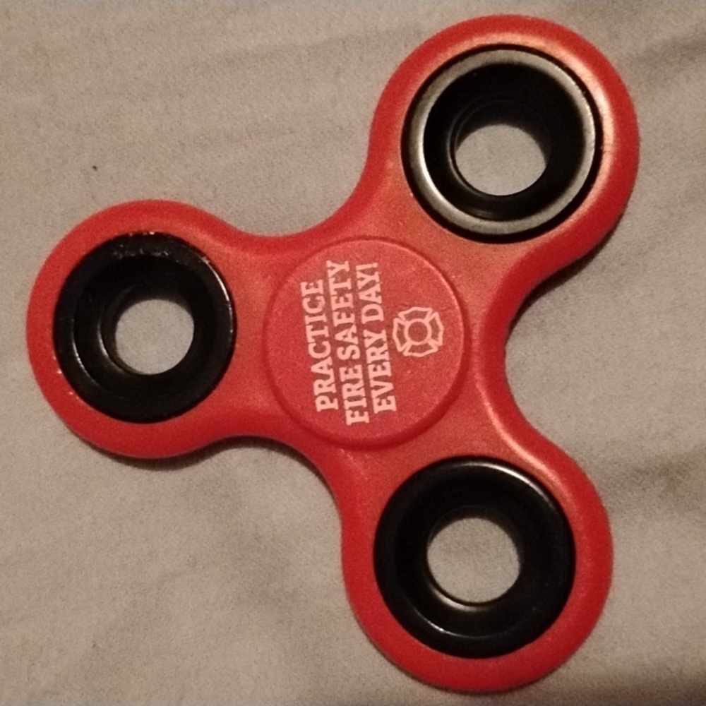 Fire safety fidget spinner